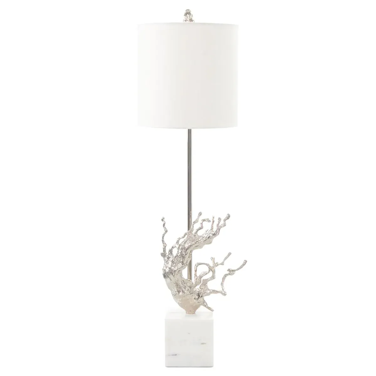 Emanation Table Lamp - Nickel, White Marble image