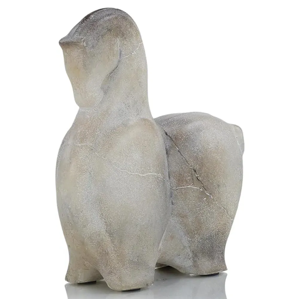 Etruscan Horse Sculpture VI - Grey, Resin