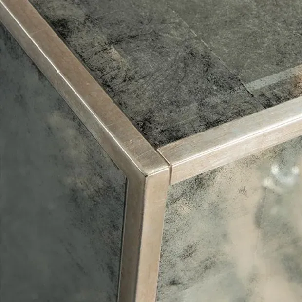 Falling Branch Hand Painted Credenza - Silver, Steel