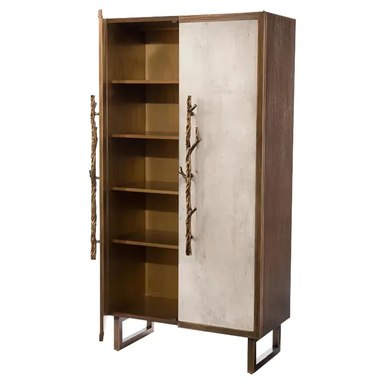 Hallwood Wardrobe with Branch Handles - Brown, Oak