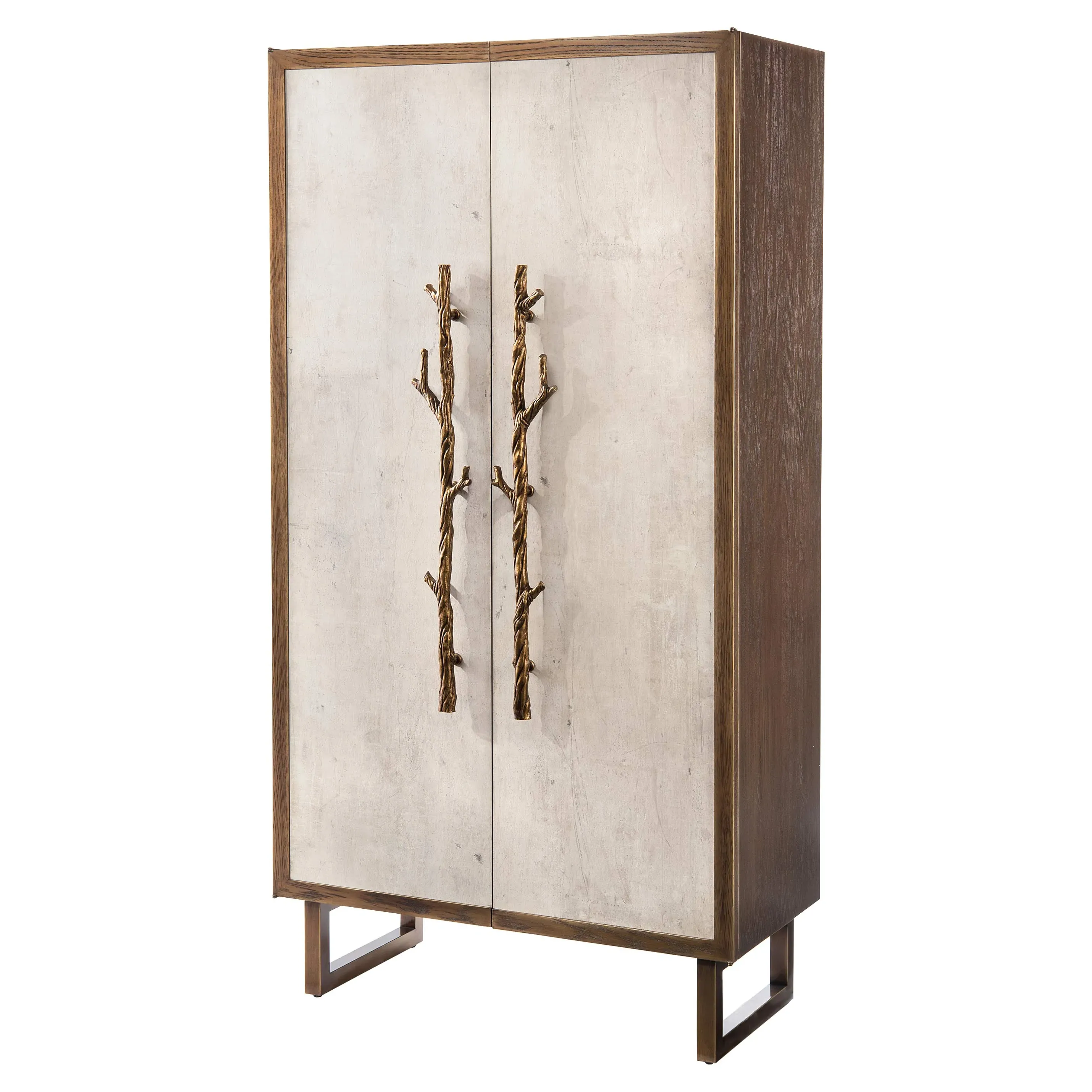Hallwood Wardrobe with Branch Handles - Brown, Oak image