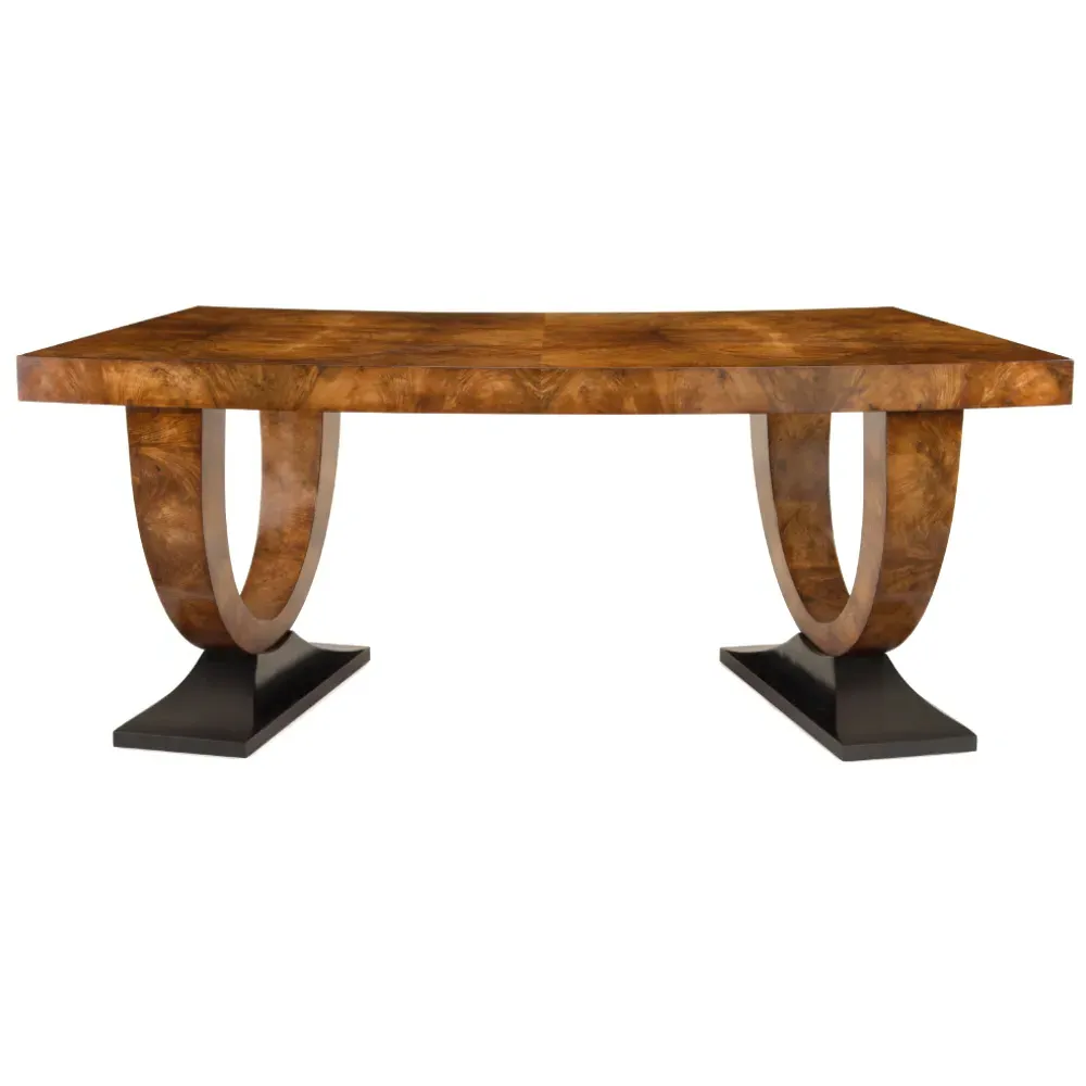 John-Richard Curved Desk - Brown, Walnut image