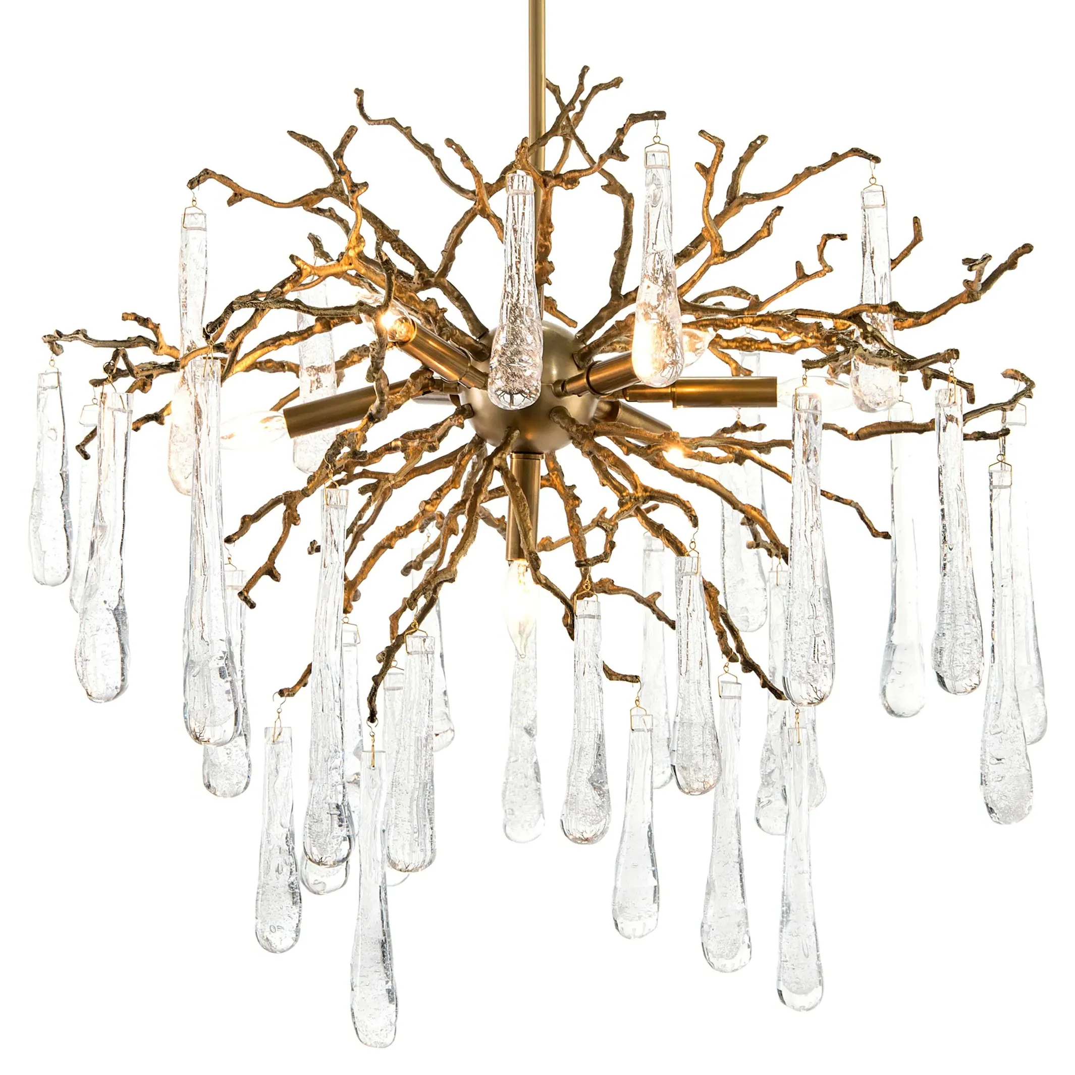 John-Richard Teardrop 7 Light Chandelier - Gold, Glass image
