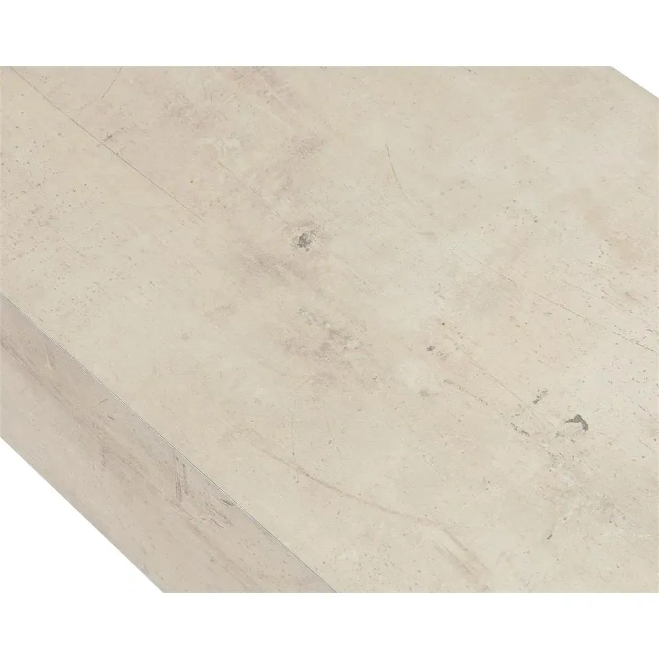 Loftus Acrylic Base Single Drawer Console Table - Ivory