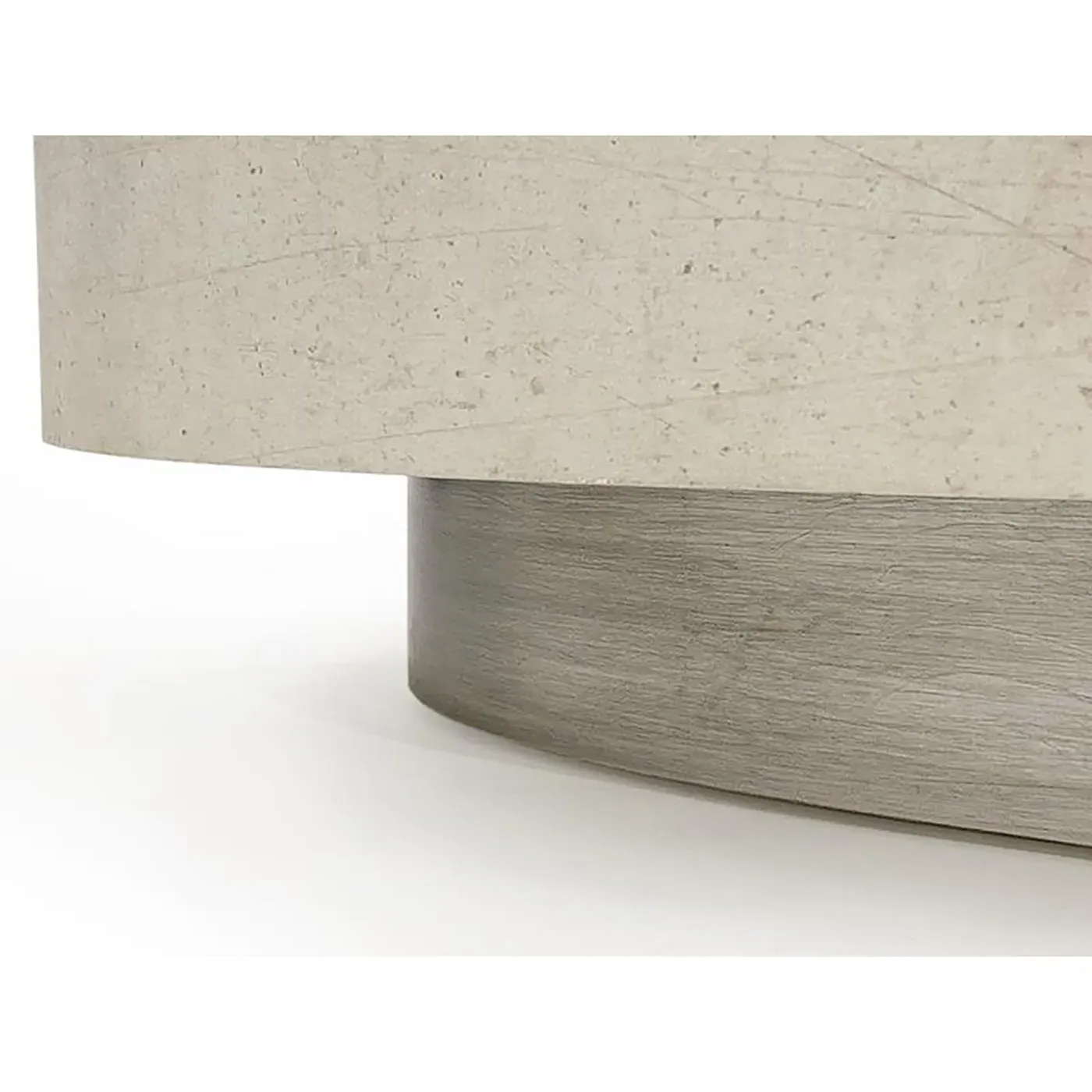 Loftus Oval Cocktail Table - White, Wood