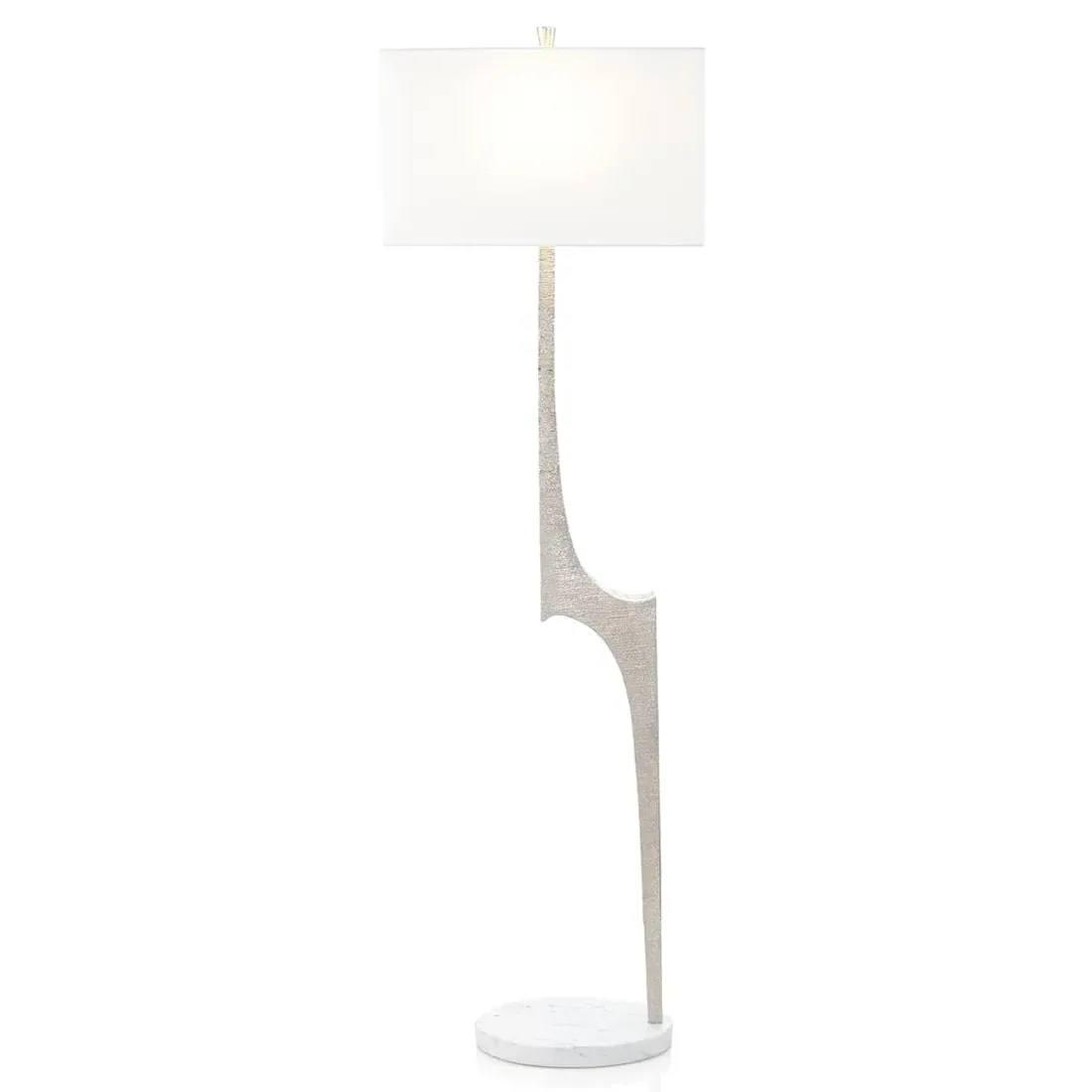 Perno Textured Floor Lamp - Polished Nickel, Metal