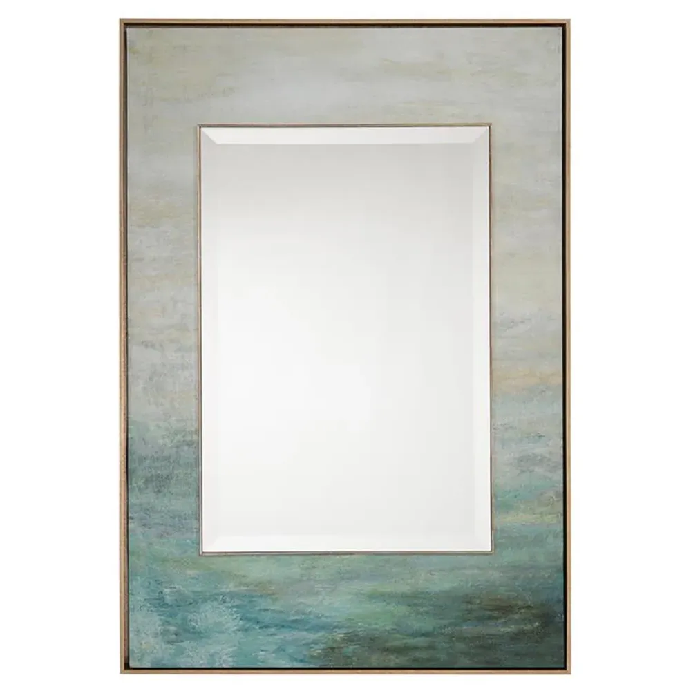 Rectangular Mirror - Blue, Canvas image
