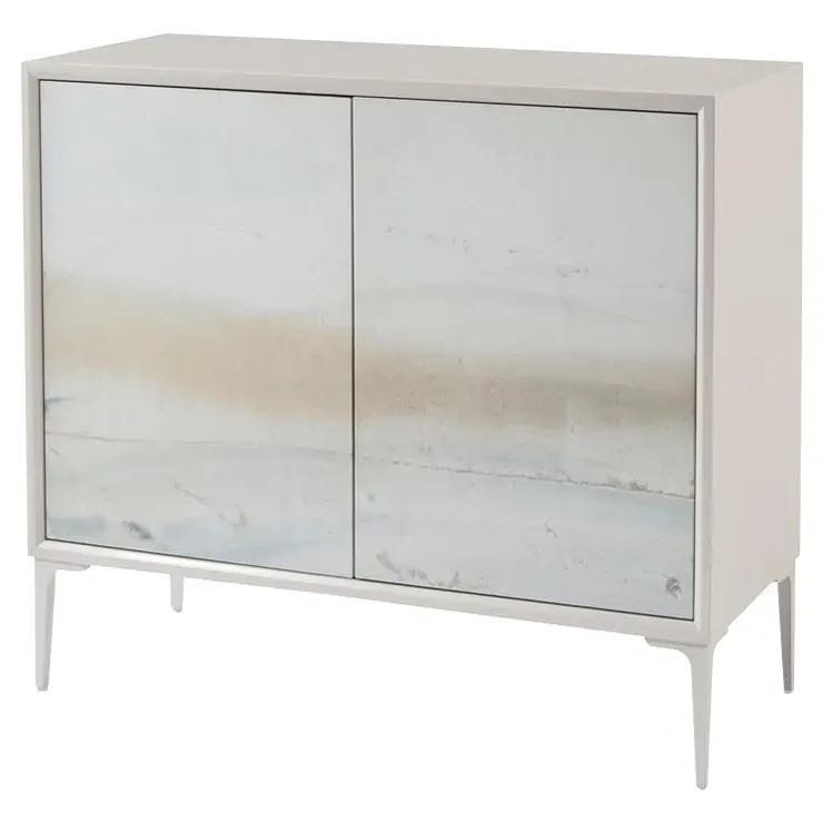 River Two Door Cabinet - Grey, Wood