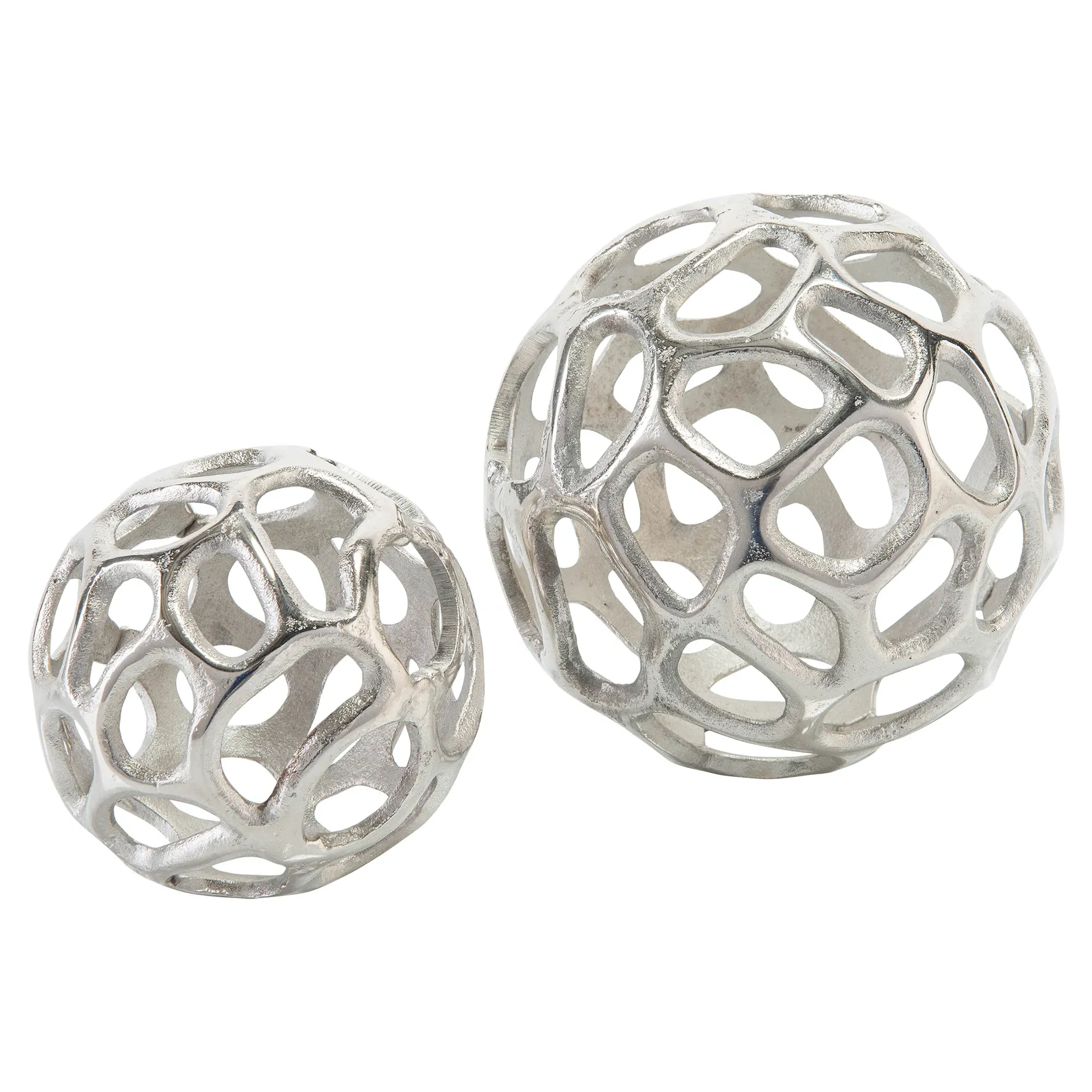 Sculptural Orbs Set - Silver, Metal image