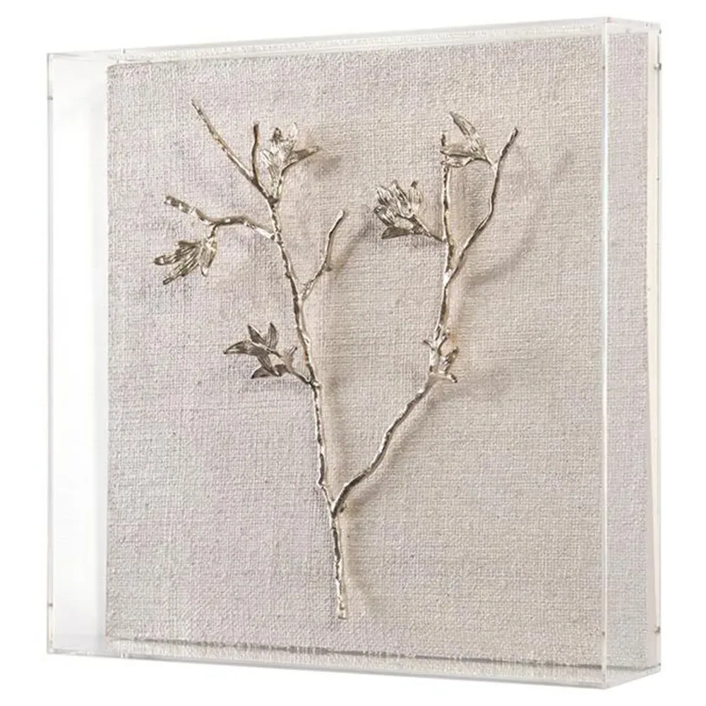Silver Branches Botanical Art Set - Clear, Acrylic