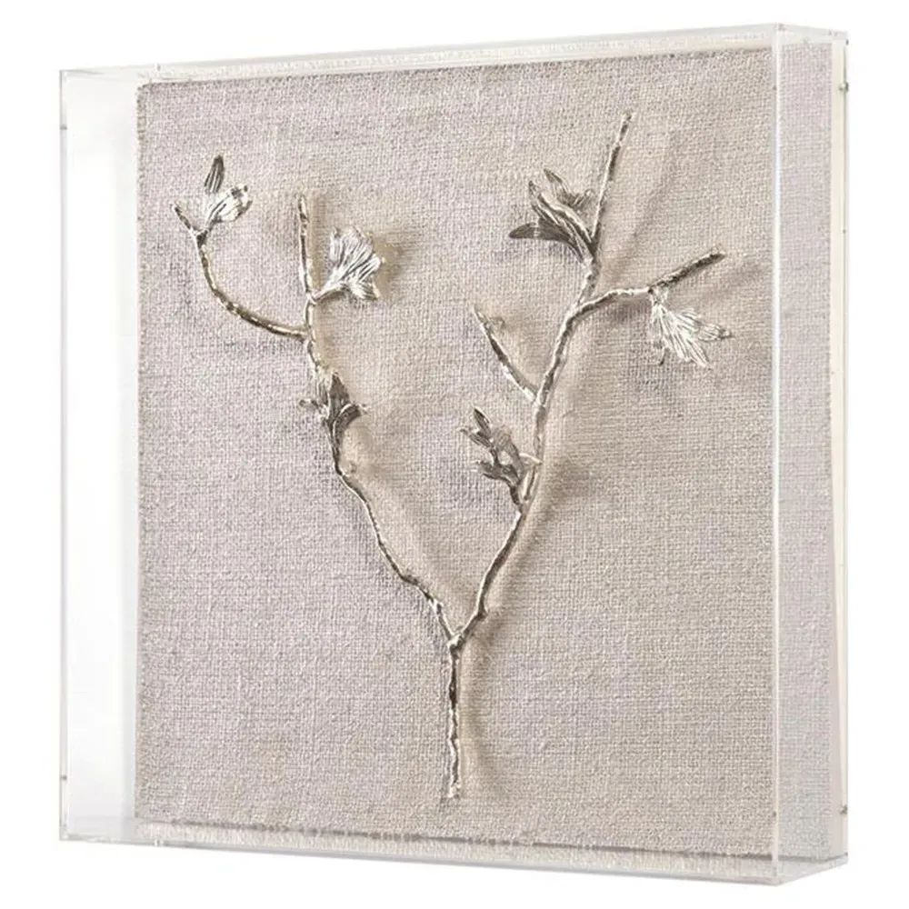 Silver Branches Botanical Art Set - Clear, Acrylic