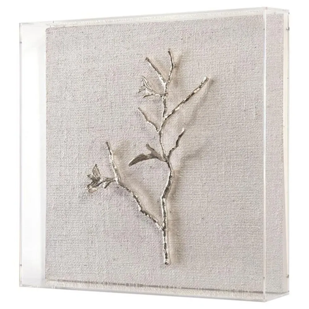 Silver Branches Botanical Art Set - Clear, Acrylic