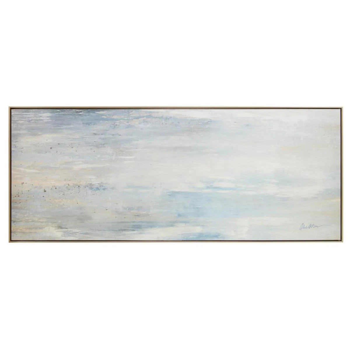 Skyscape by Mark Mcdowell Abstract Silver Frame Painting - Blue