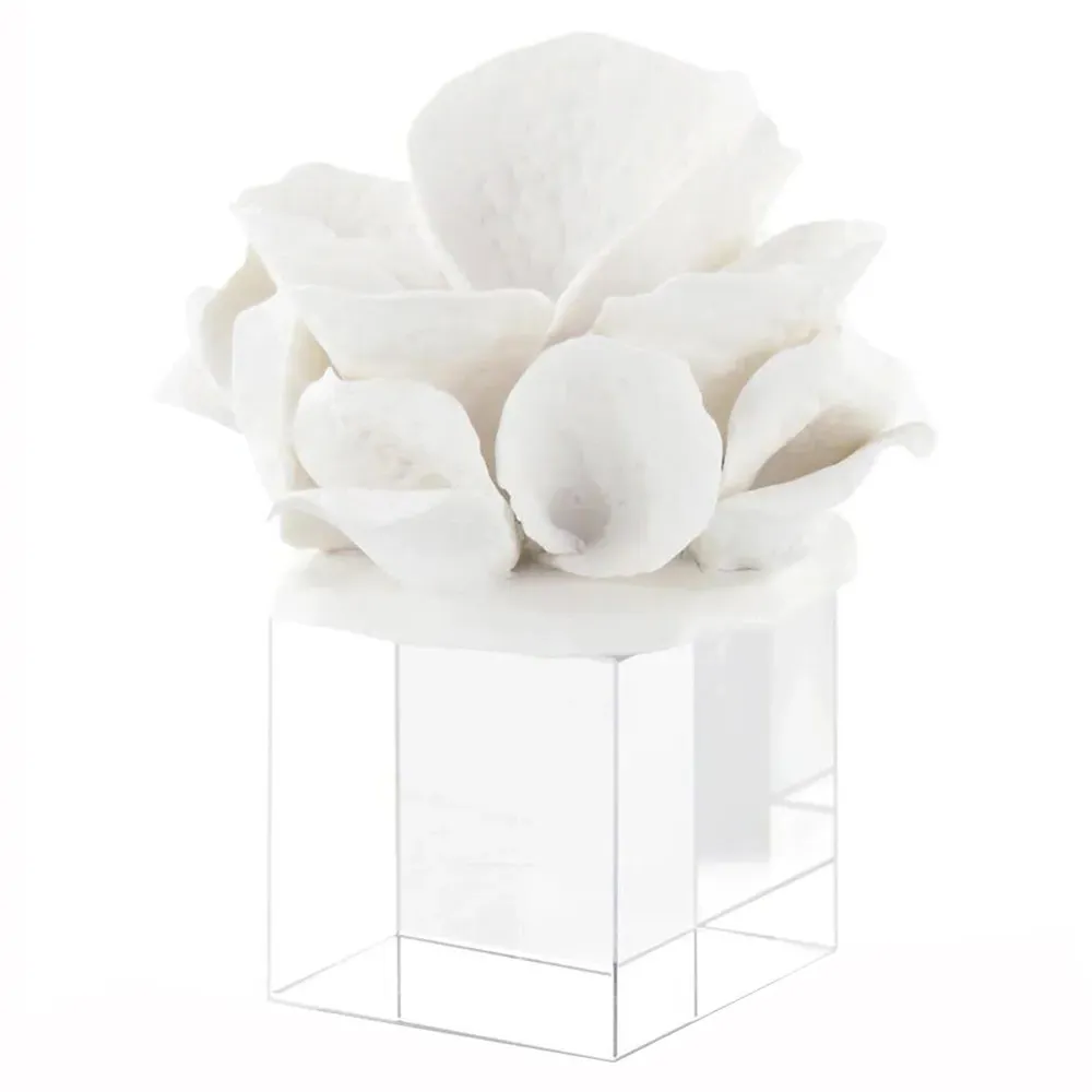 Small Coral Reef Decorative Sculpture - White, Ceramic