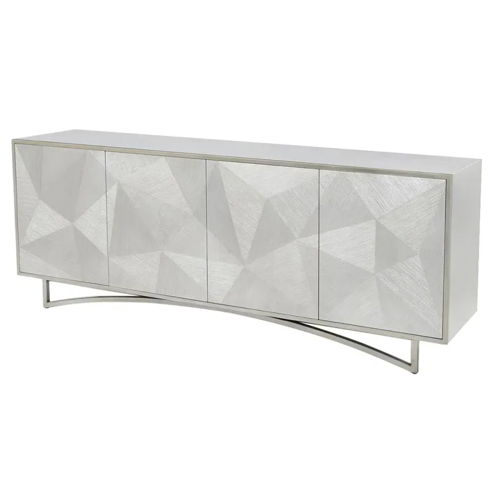 Vertex Sideboard - Silver Whitewash, Beech Wood image