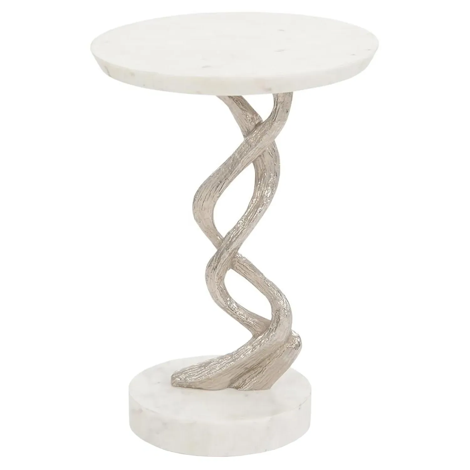 Windswept Drink Table - White, Marble