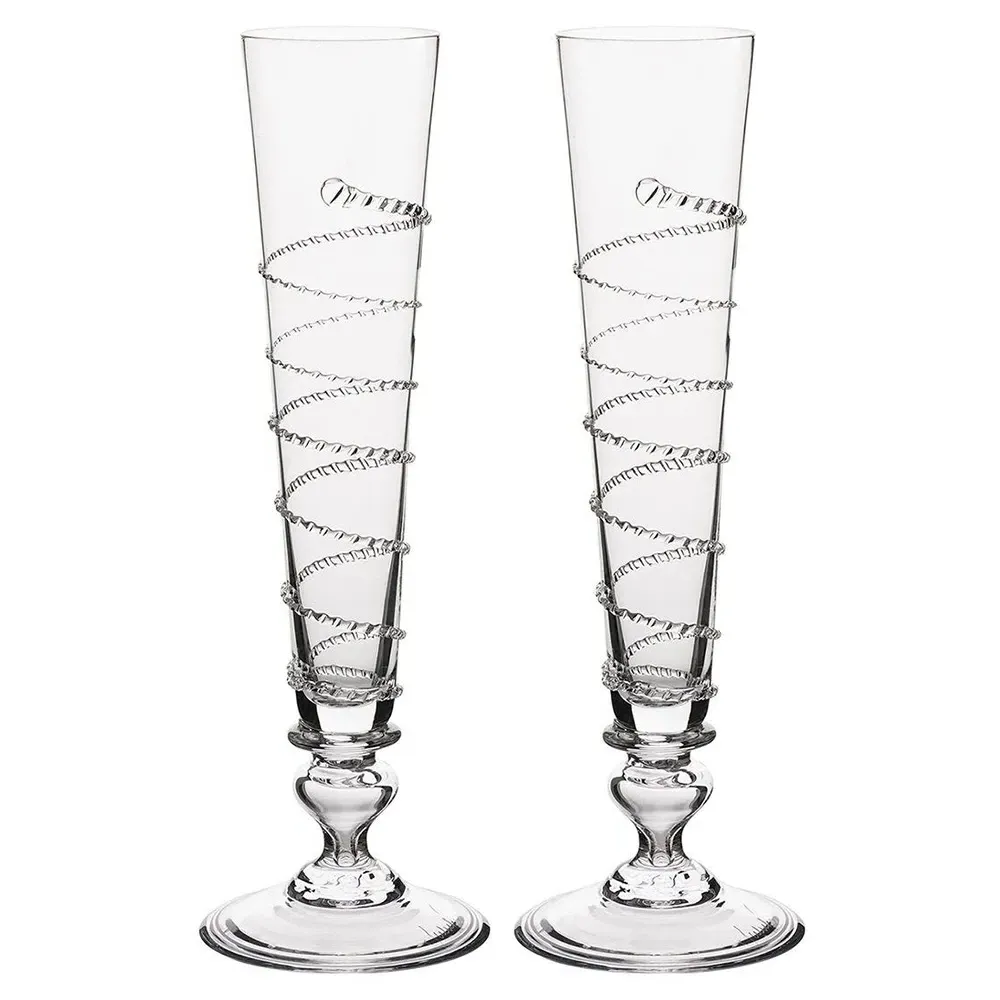 Amalia Bohemian Flute Glass Set of 2 - Clear image
