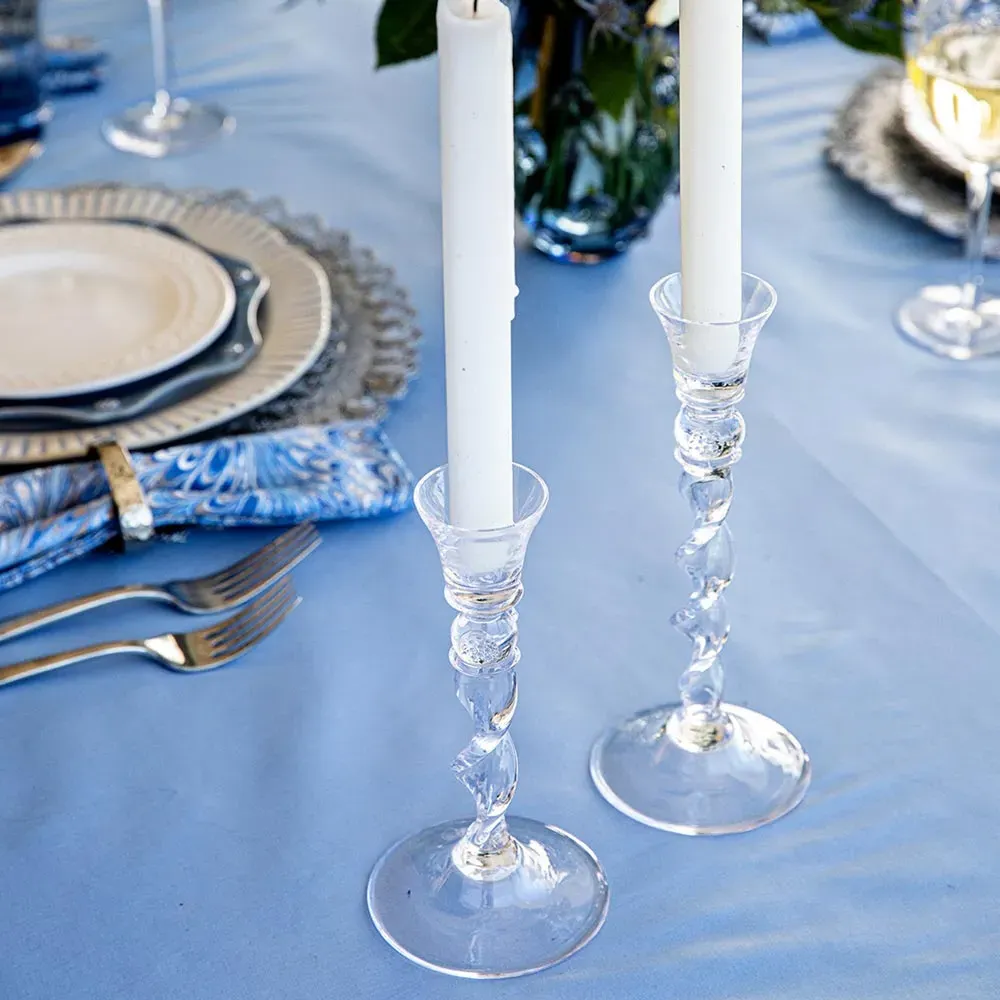 Berry Spiral Medium Candlestick Holder - Clear, Glass