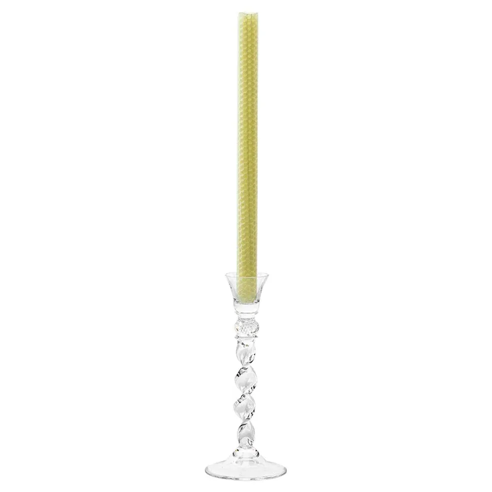 Berry Spiral Small Candlestick Holder - Clear, Glass