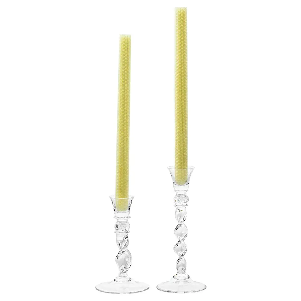 Berry Spiral Small Candlestick Holder - Clear, Glass