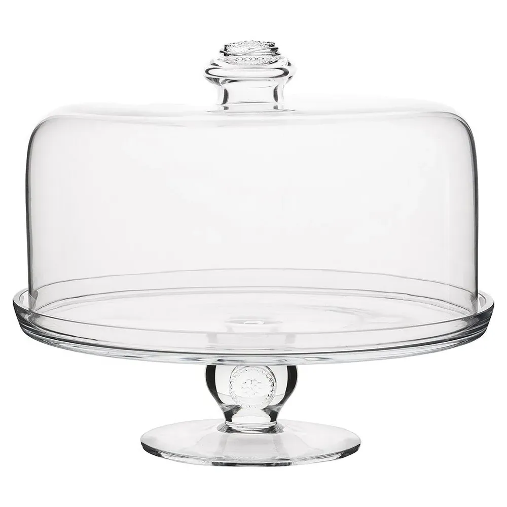 Berry & Thread Cake Pedestal - Clear, Glass