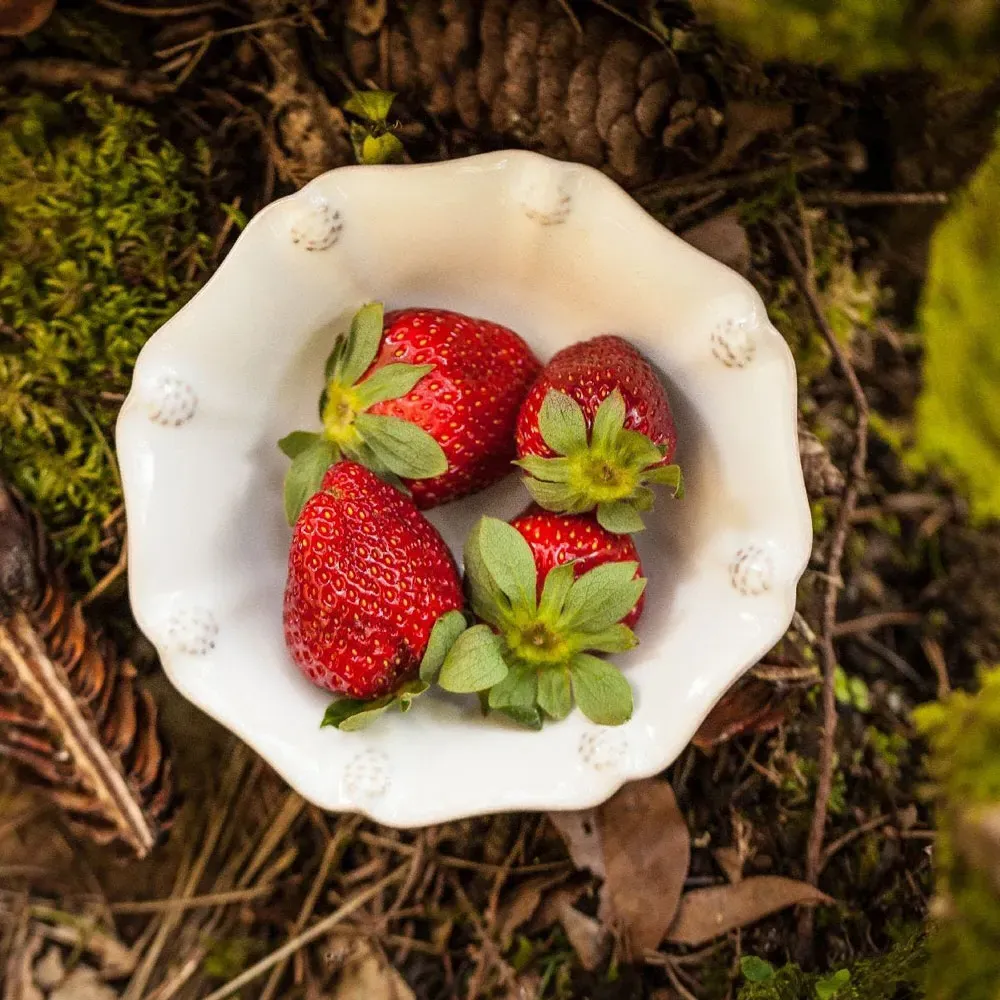 Berry & Thread Ceramic Berry Bowl - Whitewash