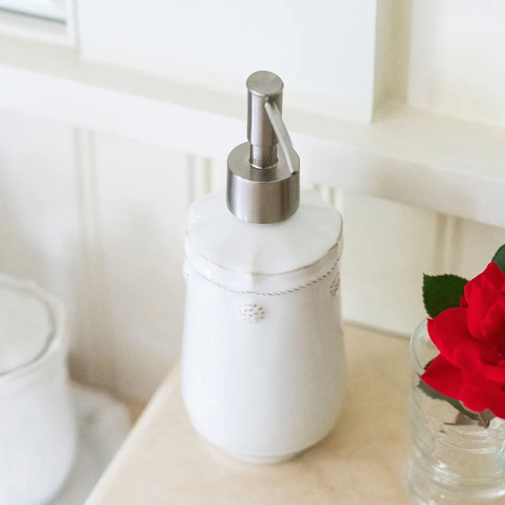 Berry & Thread Ceramic Soap Dispenser - Whitewash