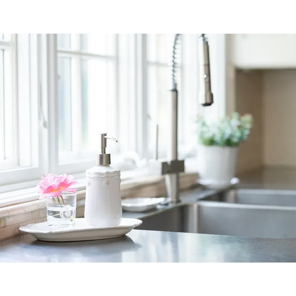 Berry & Thread Ceramic Soap Dispenser - Whitewash