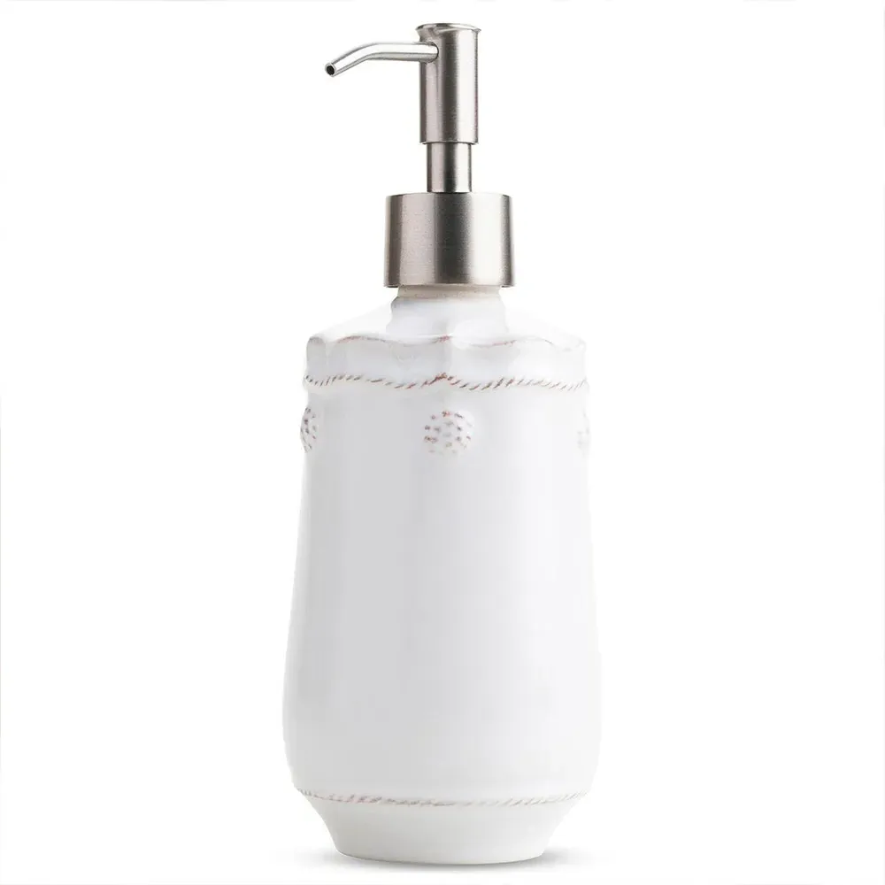 Berry & Thread Ceramic Soap Dispenser - Whitewash image