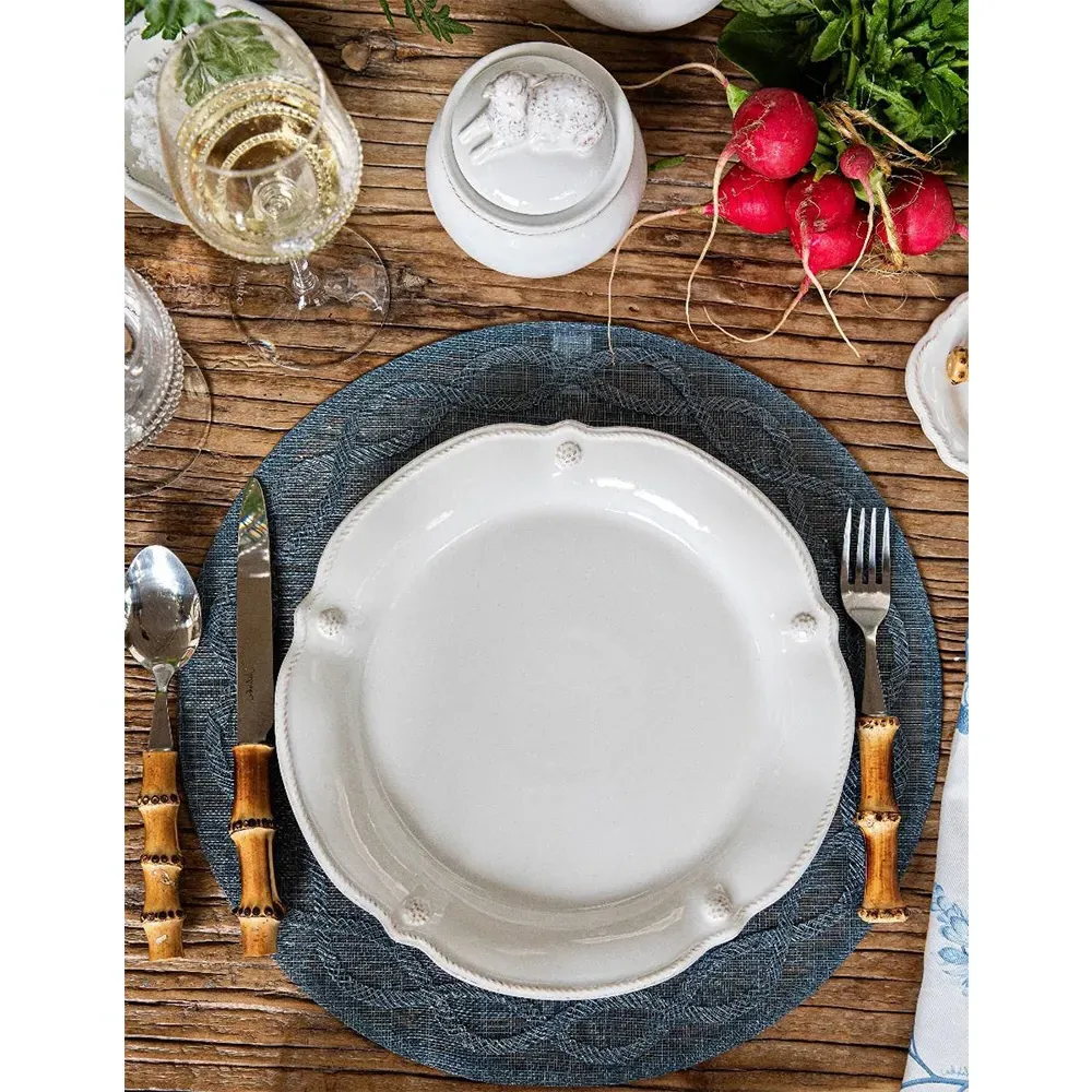 Berry & Thread Flared Dinner Plate - Whitewash, Ceramic