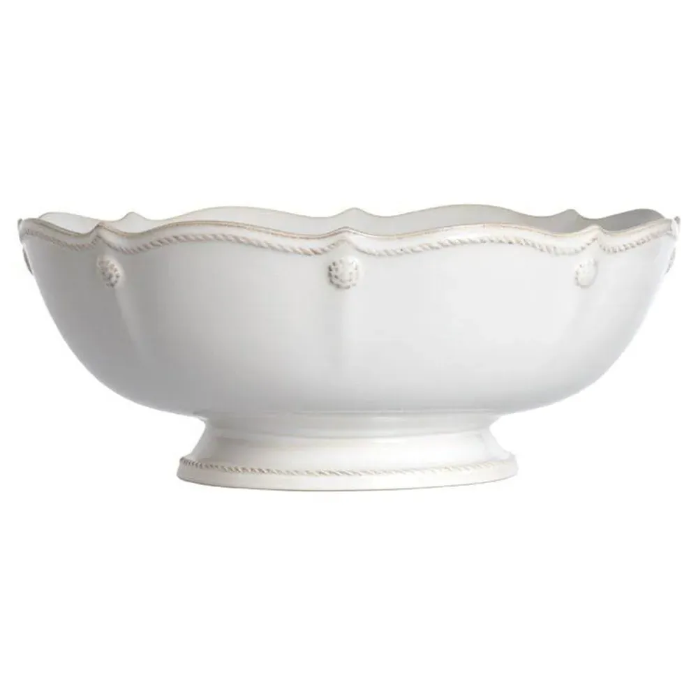 Berry & Thread Footed Fruit Bowl - White, Ceramic image