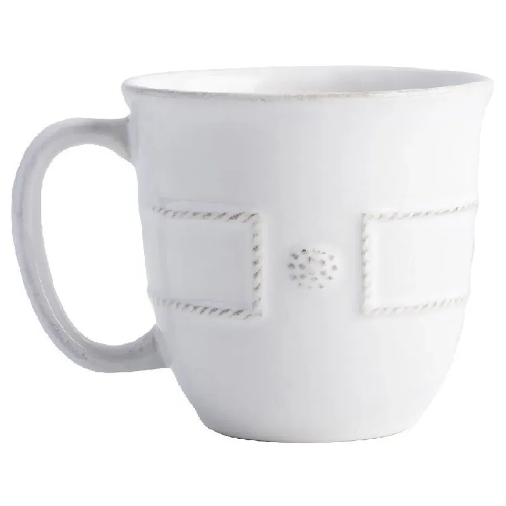 Berry & Thread French Panel Coffee Cup - Whitewash, Ceramic image