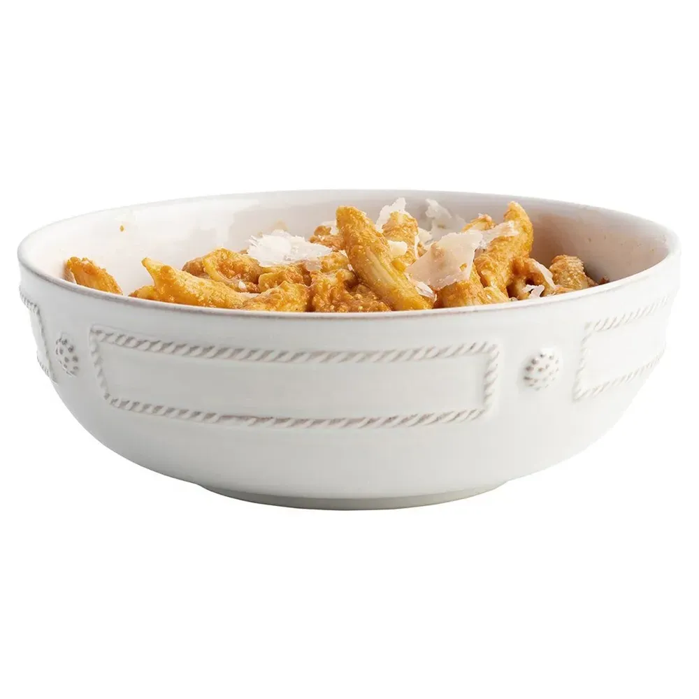 Berry & Thread French Panel Coupe Pasta Bowl - Whitewash, Ceramic