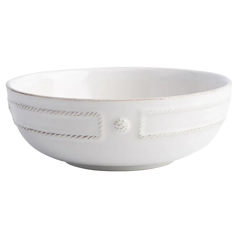 Berry & Thread French Panel Coupe Pasta Bowl - Whitewash, Ceramic