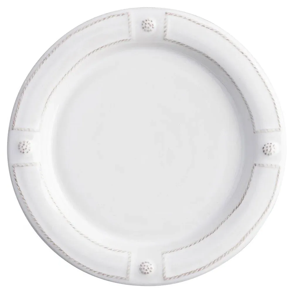 Berry & Thread French Panel Dinner Plate - Whitewash, Ceramic