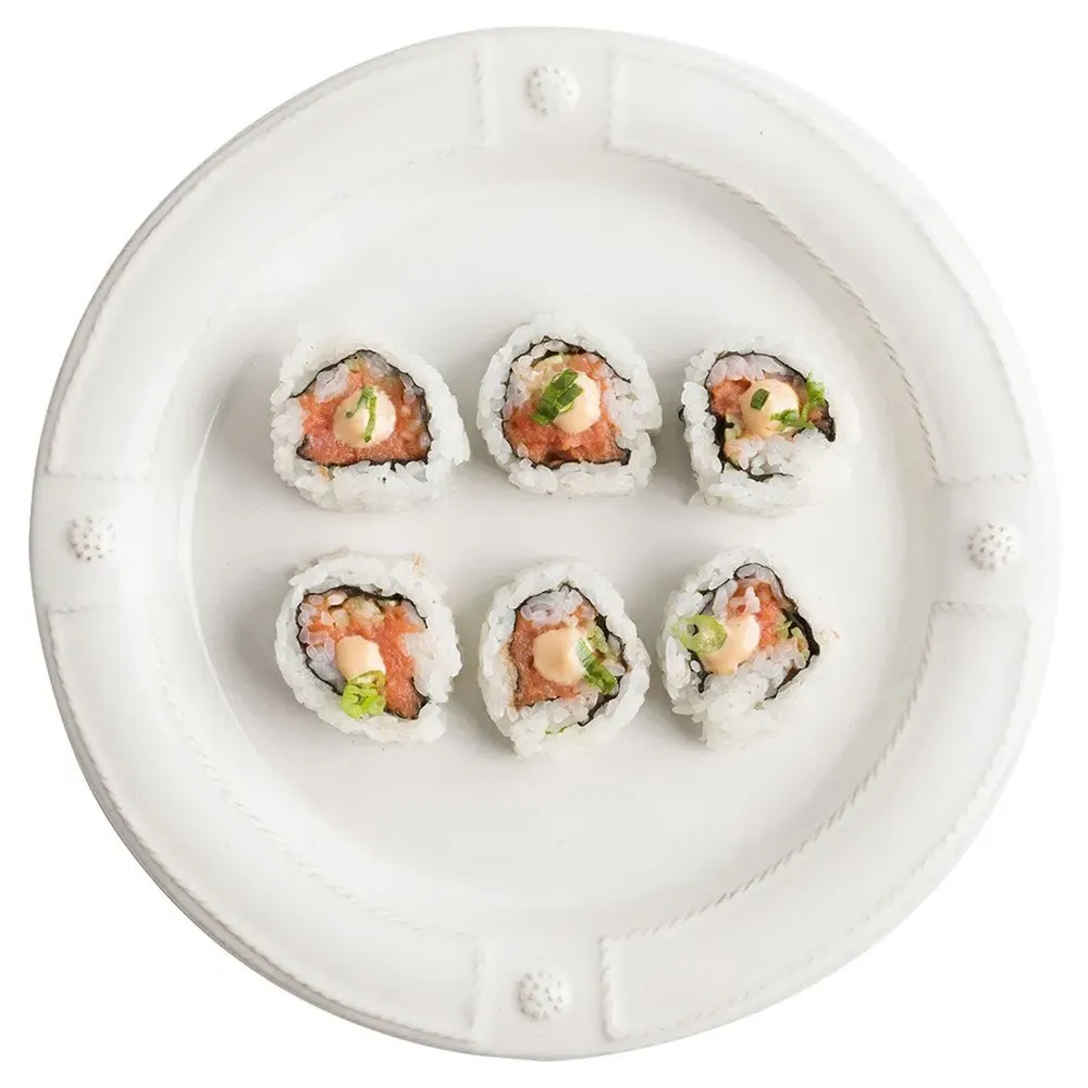 Berry & Thread French Panel Salad Plate - Whitewash, Ceramic