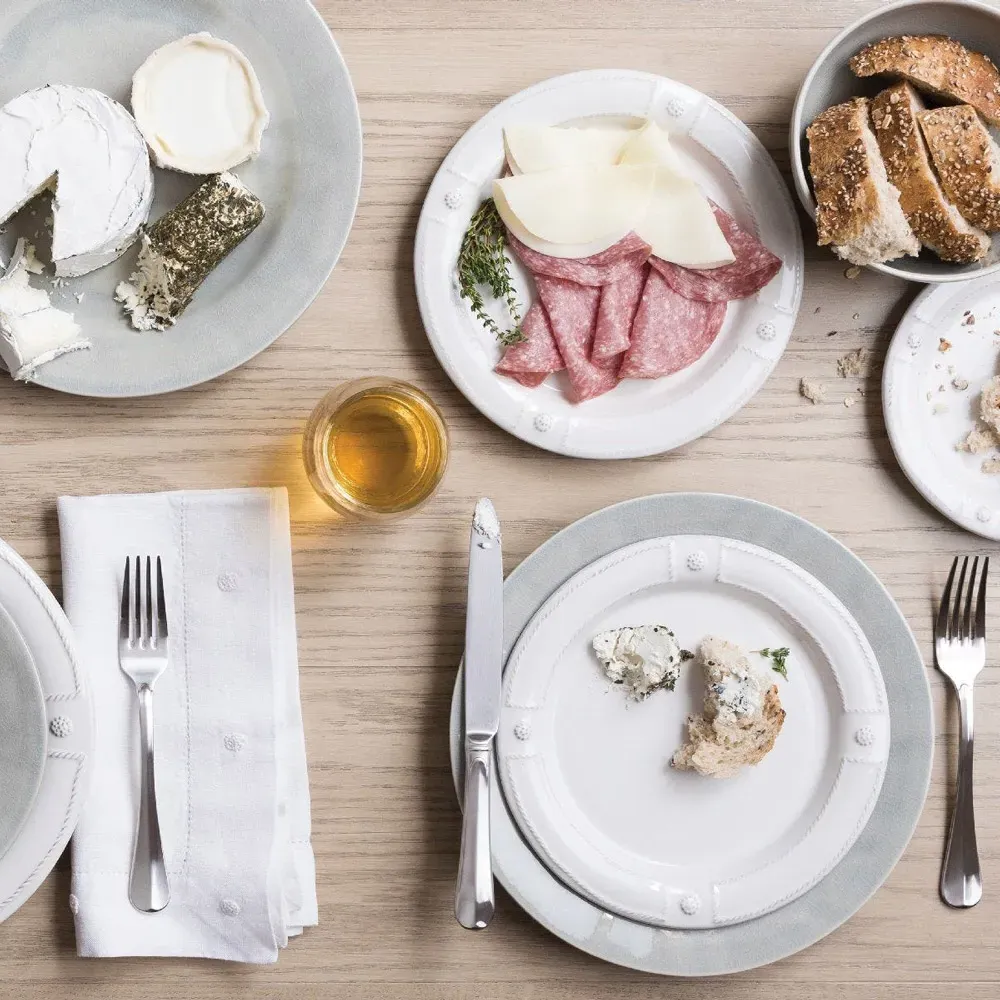 Berry & Thread French Panel Salad Plate - Whitewash, Ceramic