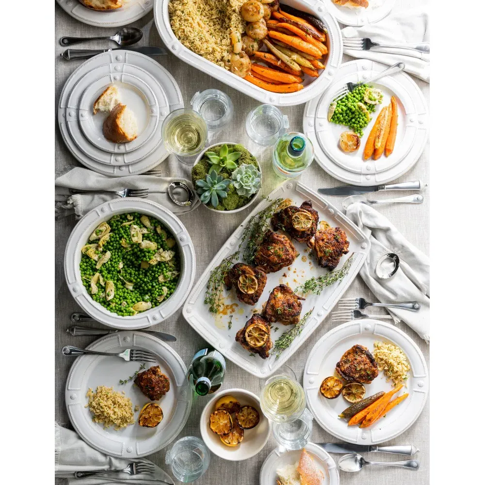 Berry & Thread French Panel Salad Plate - Whitewash, Ceramic