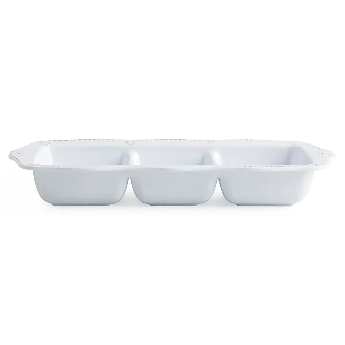 Berry & Thread French Whitewash Triple Section Server - White, Melamine