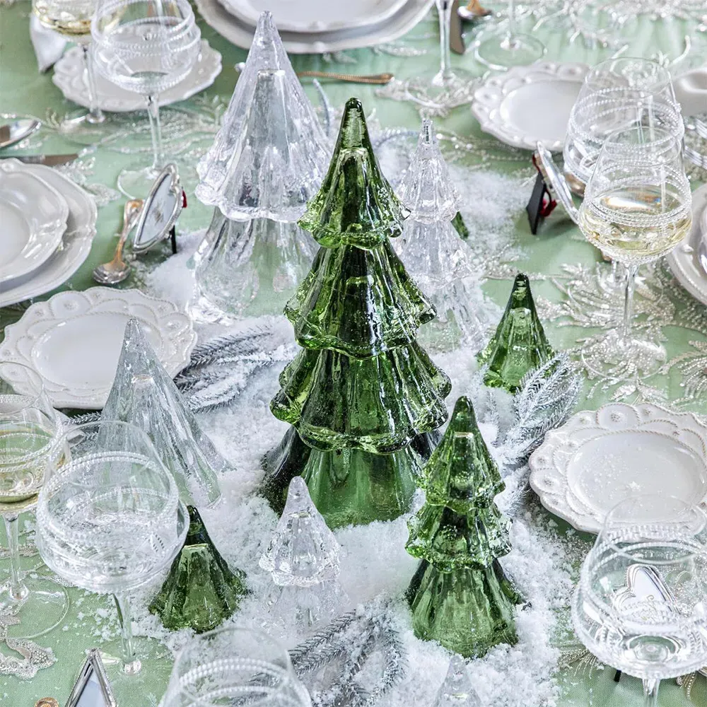 Berry & Thread Glass Trees Set of 3 - Clear