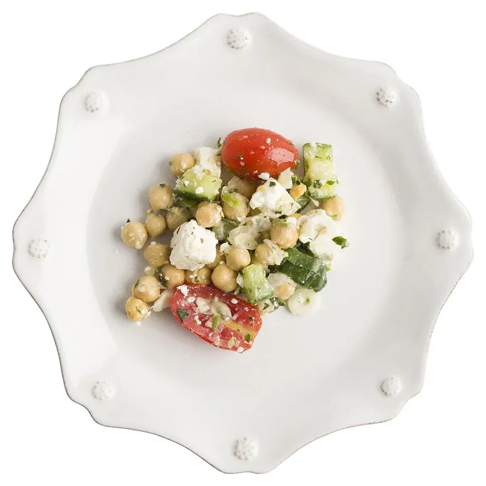 Berry & Thread Scallop Salad Plate - Whitewash, Ceramic