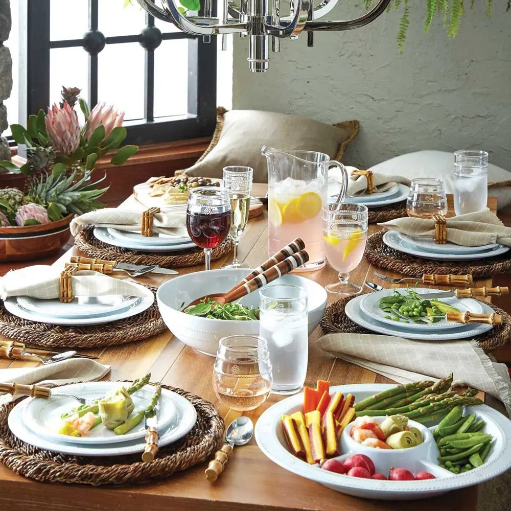 Berry & Thread Serving Bowl - Whitewash, Melamine