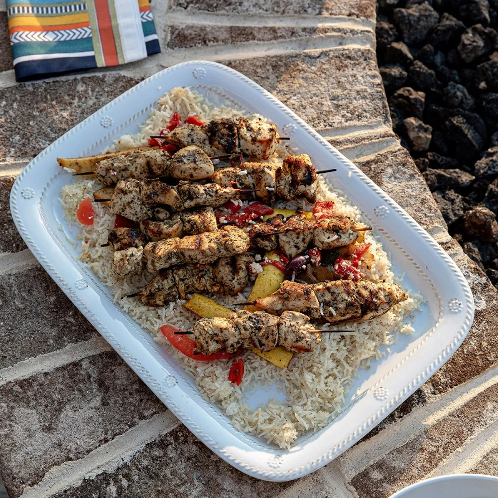 Berry & Thread Serving Tray - Whitewash, Melamine