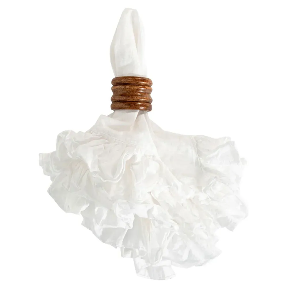 Bilbao Napkin Ring - Brown, Mango Wood