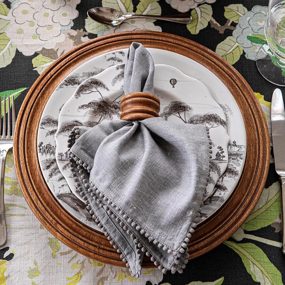 Bilbao Napkin Ring - Brown, Mango Wood