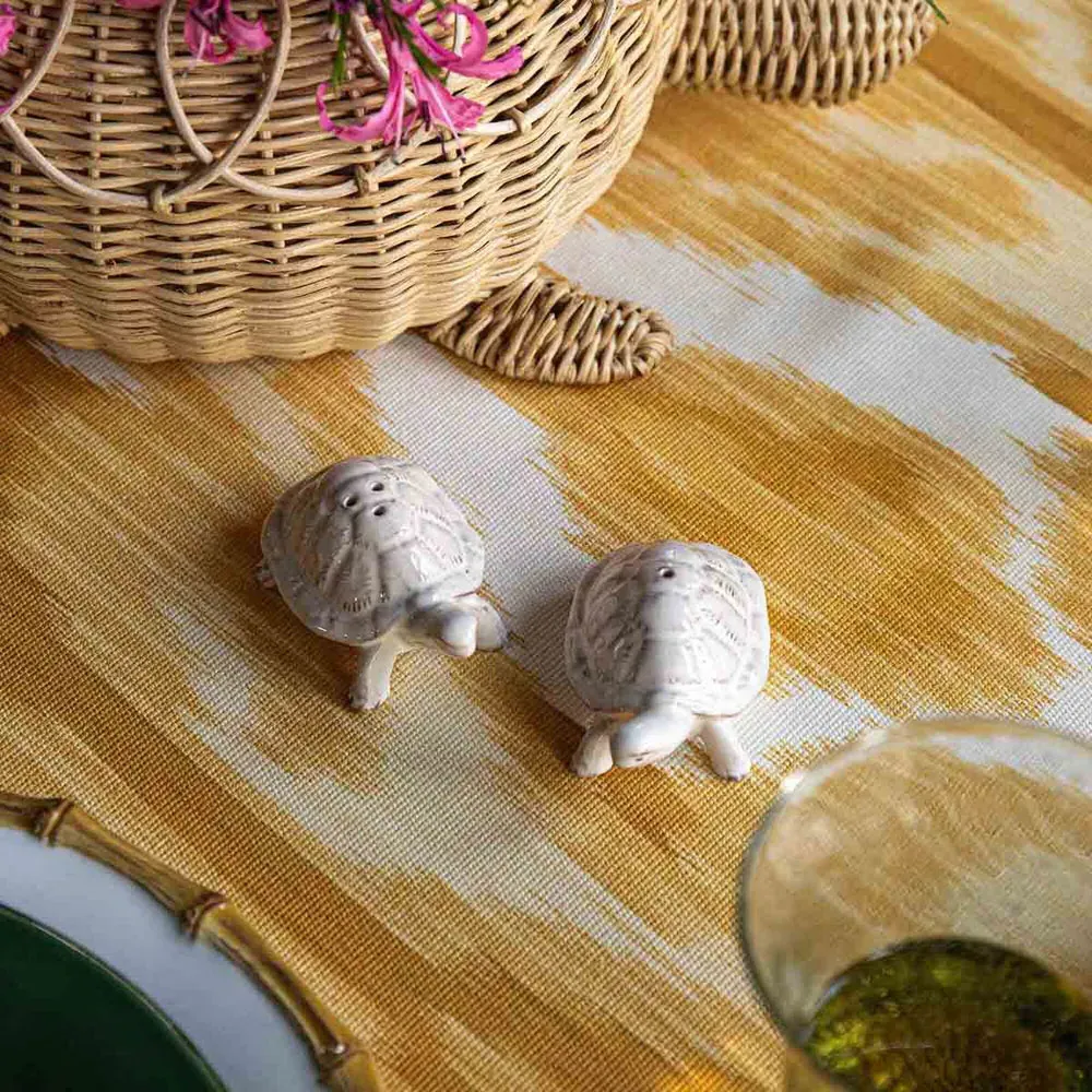 Clever Creatures Turtle Salt & Pepper Set - White, Ceramic