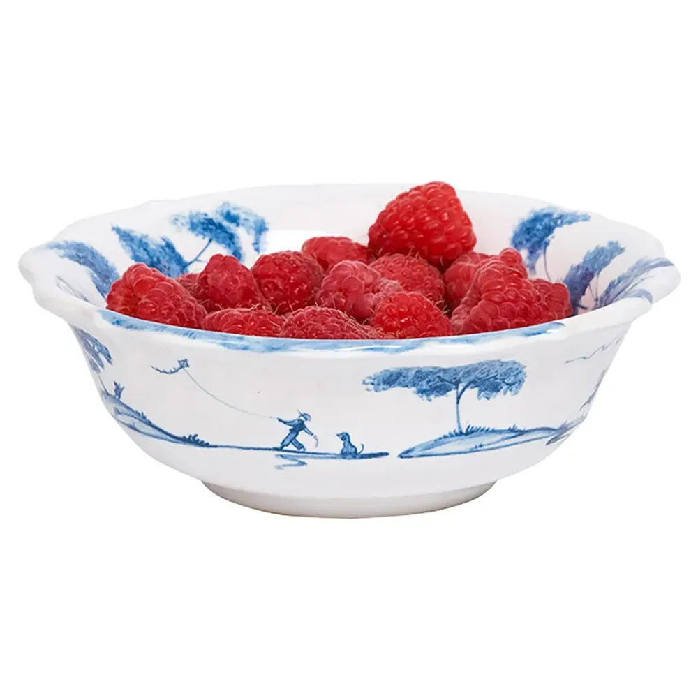Country Estate Ceramic Serving Bowl - Blue