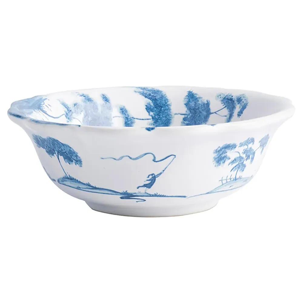 Country Estate Ceramic Serving Bowl - Blue