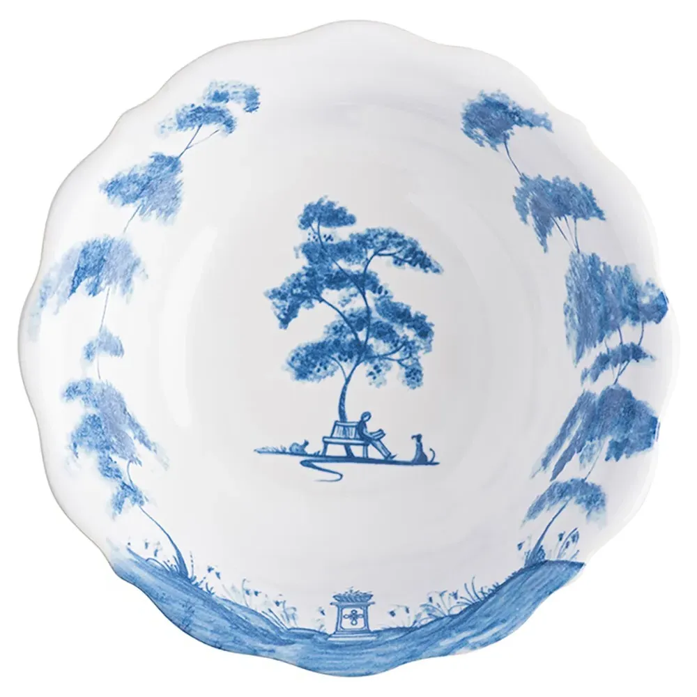 Country Estate Ceramic Serving Bowl - Blue