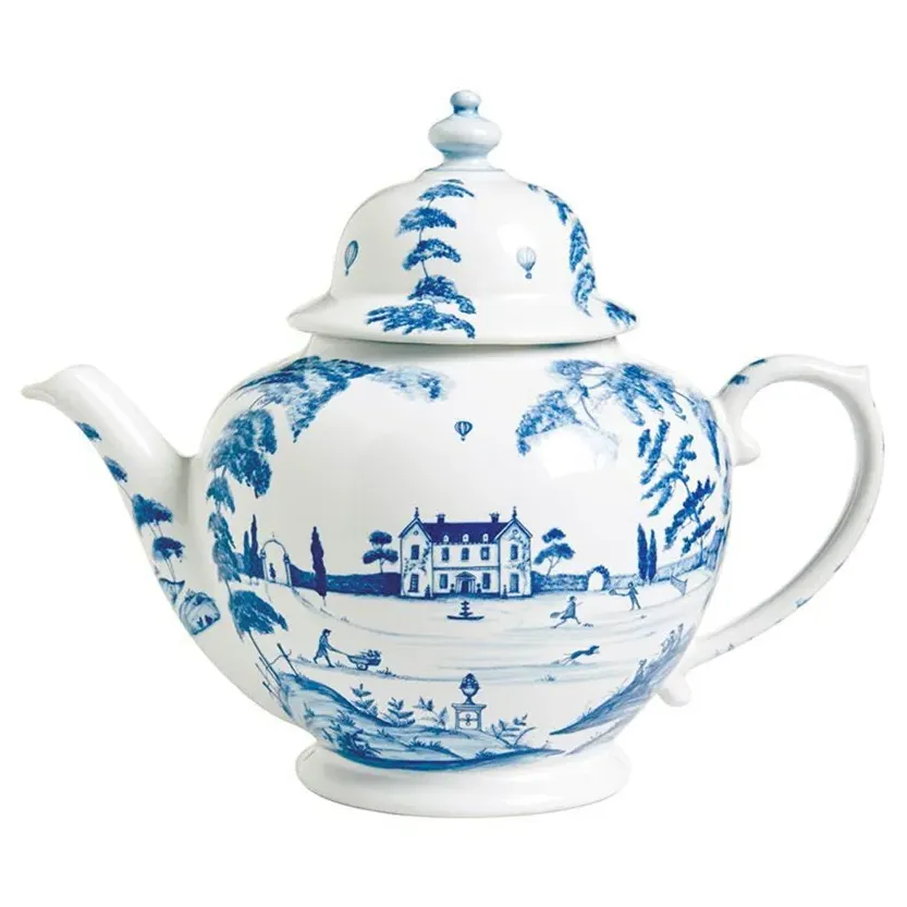 Country Estate Ceramic Teapot - Blue